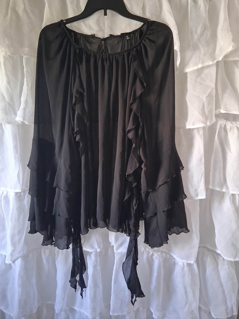 Torrid Beautiful Black Chiffon Flowy Blouse